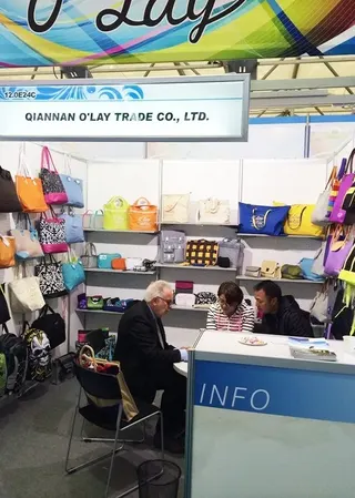 Our booth at an international bag trade fair